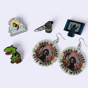 Gothic Punk Retro Funky Jewelry Bundle